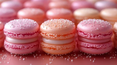 Colorful Macarons Display