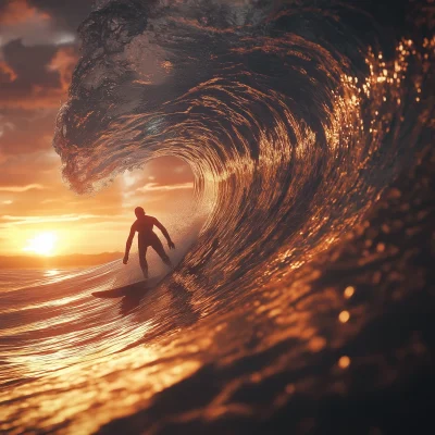 Surfing at Dusk