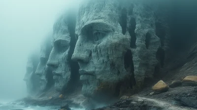 Faces in the Mountains