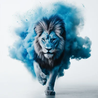 Colorful Lion Illustration