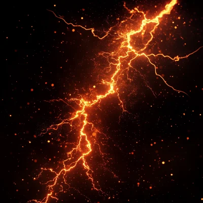 Orange and Red Lightning Sparks