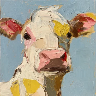 Abstract Cow Painting