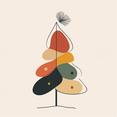 Minimalist Abstract Christmas Tree