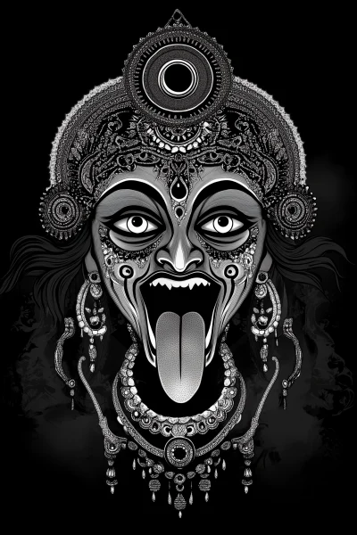 Kali Face with Third Eye