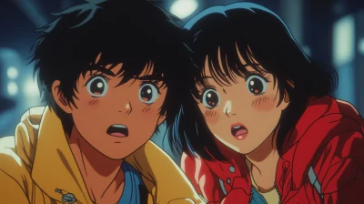 Retro 80s Anime Scene