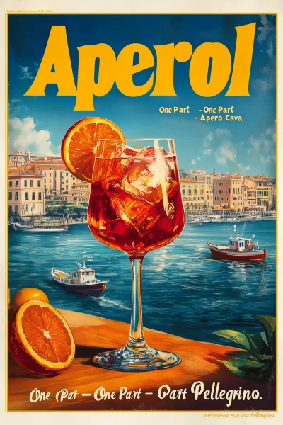 Aperol Spritz Vintage Poster