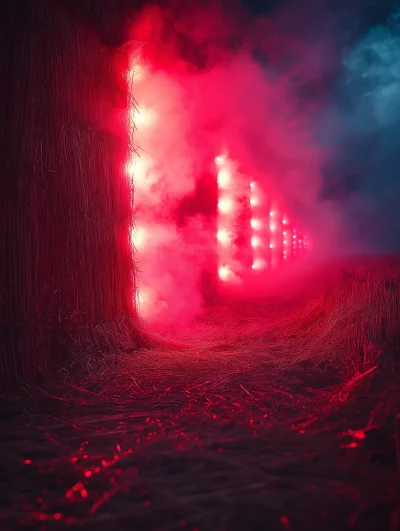 Surreal Straw Field