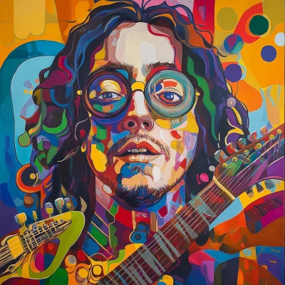 Whimsical Portrait of Rory Gallagher