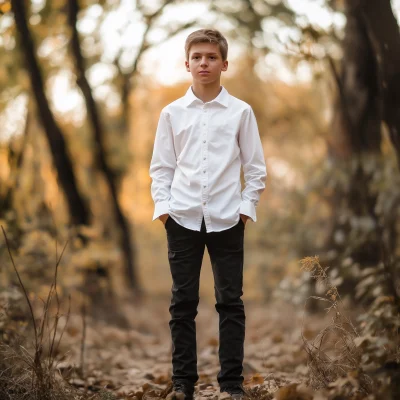 Boy in White Shirt