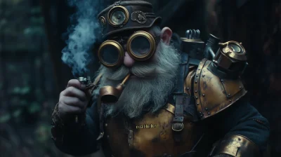 Steampunk Dwarf Wizard