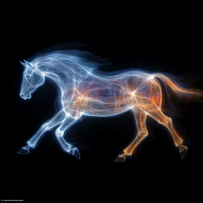 Minimalistic Fractal Horse