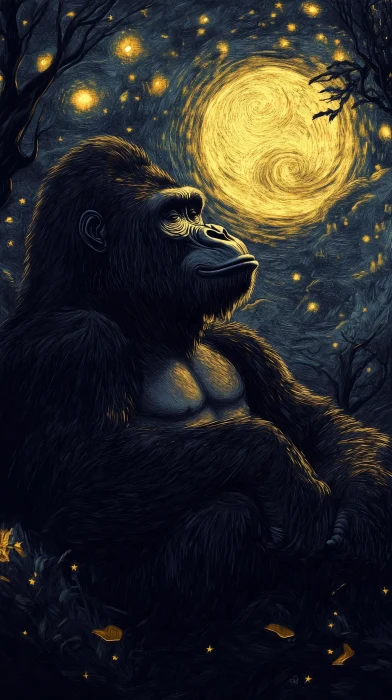 Starry Night Gorilla