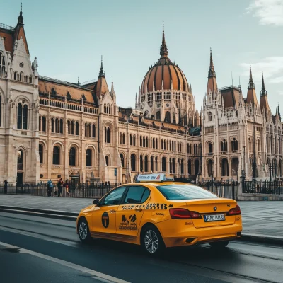 Yellow Taxi in Budapest