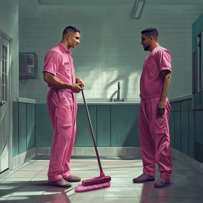 Cleaning Together in the Kitchen