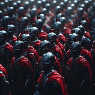 Roman Soldiers in Formation