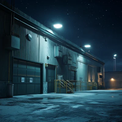 Nighttime Military Base