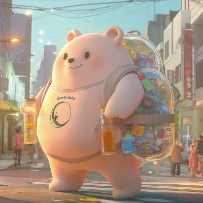 Cheerful Chubby Bear