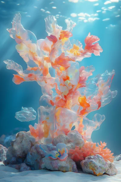 Coral Landscape in a Fish Tank