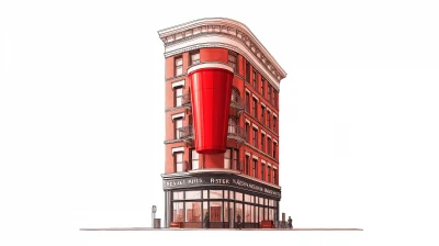 Giant Red Cup Building