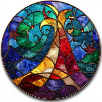 Christmas Stained Glass Design