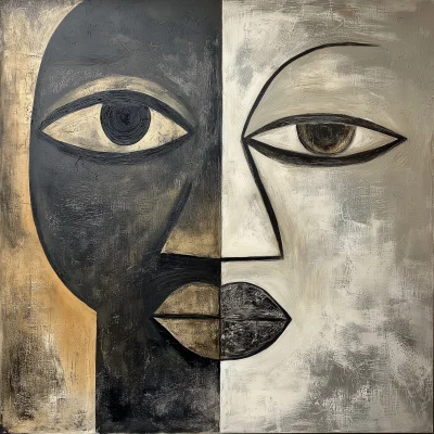 Picasso Inspired African Face