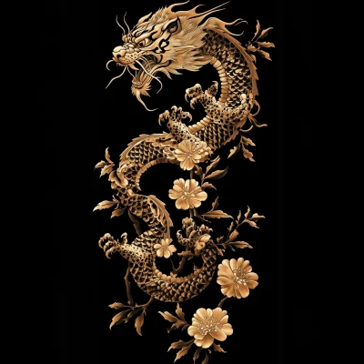 Asian Dragon and Tiger Tattoo