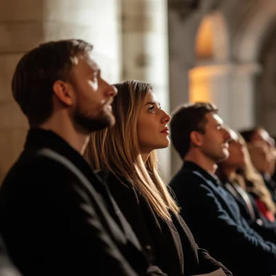 Conference Attendees in Crypt