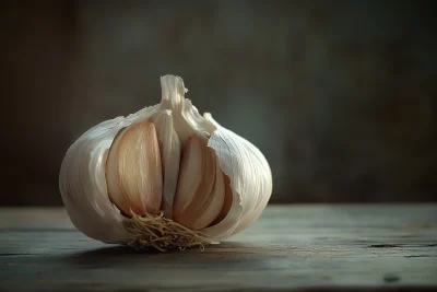 Garlic Bulb Halved