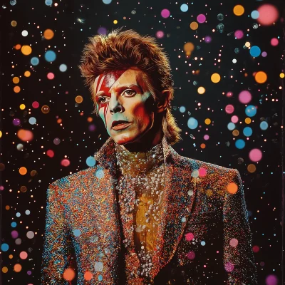 David Bowie as Starman in the Galaxy