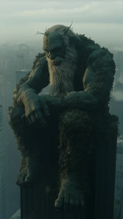 Green Giant on Skyscraper