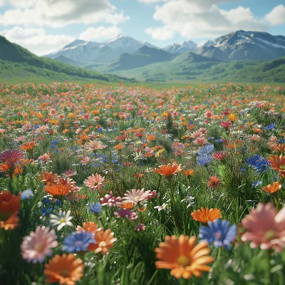 Colorful Wildflower Field