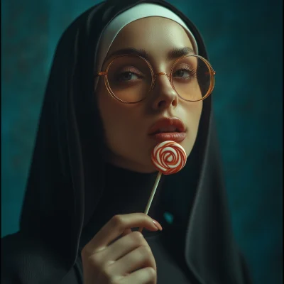 Nun with Lollipop