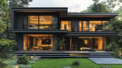 Modern Dark Gray House