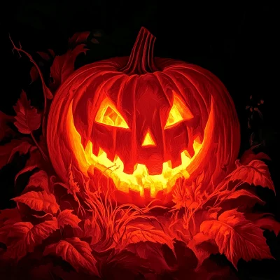 Carved Halloween Pumpkin