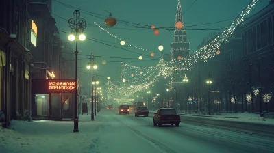 Retro Russian New Year Celebration