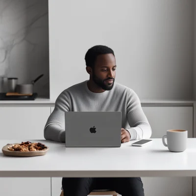 Man Working at Desk