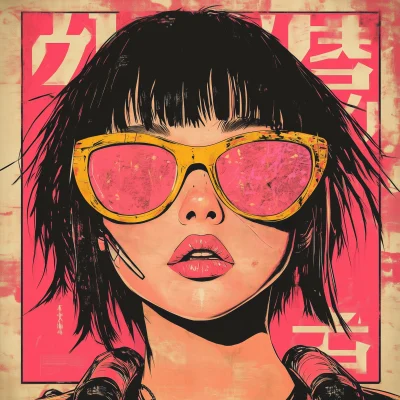 Japanese Retro Cyberpunk Poster