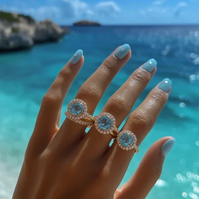 Dainty Rings by the Sea