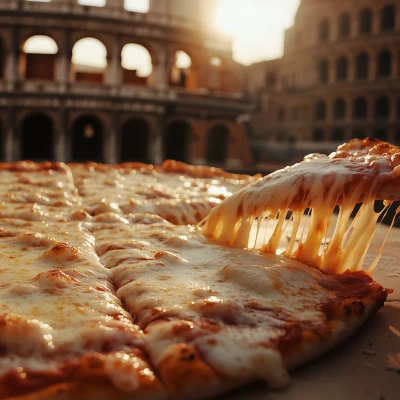 Pizza with Coliseum