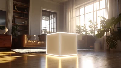 Glowing Box in Living Room