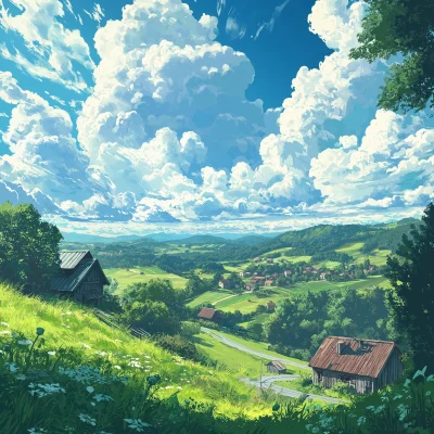 Anime Green Landscape