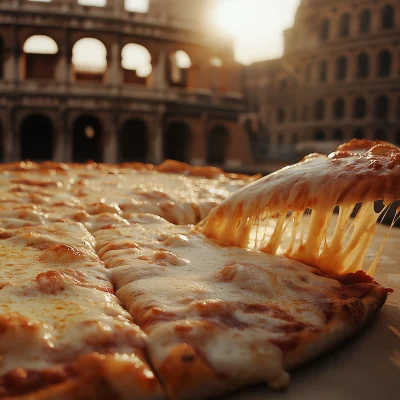 Pizza with Coliseum