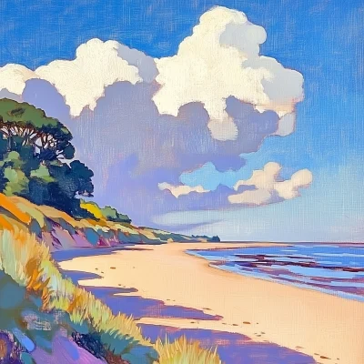 Anderby Creek Beach Painting