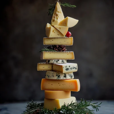 Cheese Christmas Stack