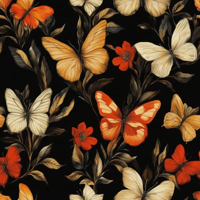 Seamless Butterflies Pattern