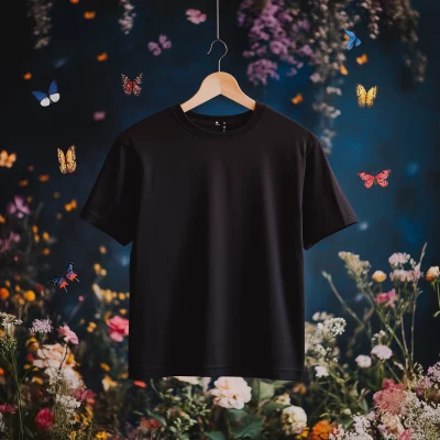 Black T-shirt Mockup