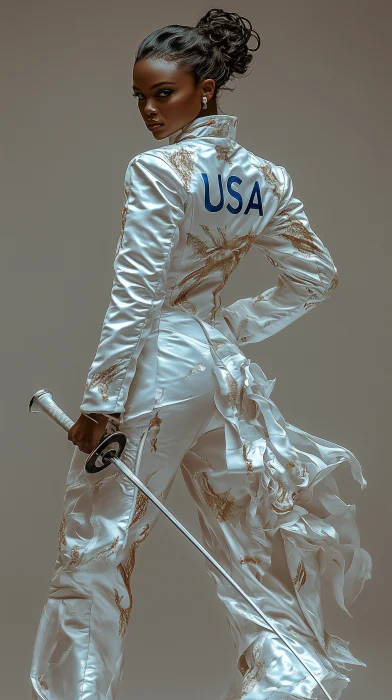 Fencing Champion in Action