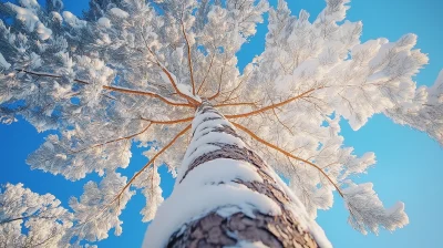 Snowy Pine Tree