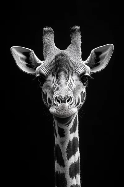 Happy Giraffe Portrait