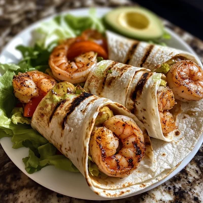 Delicious Grilled Shrimp Caesar Wraps